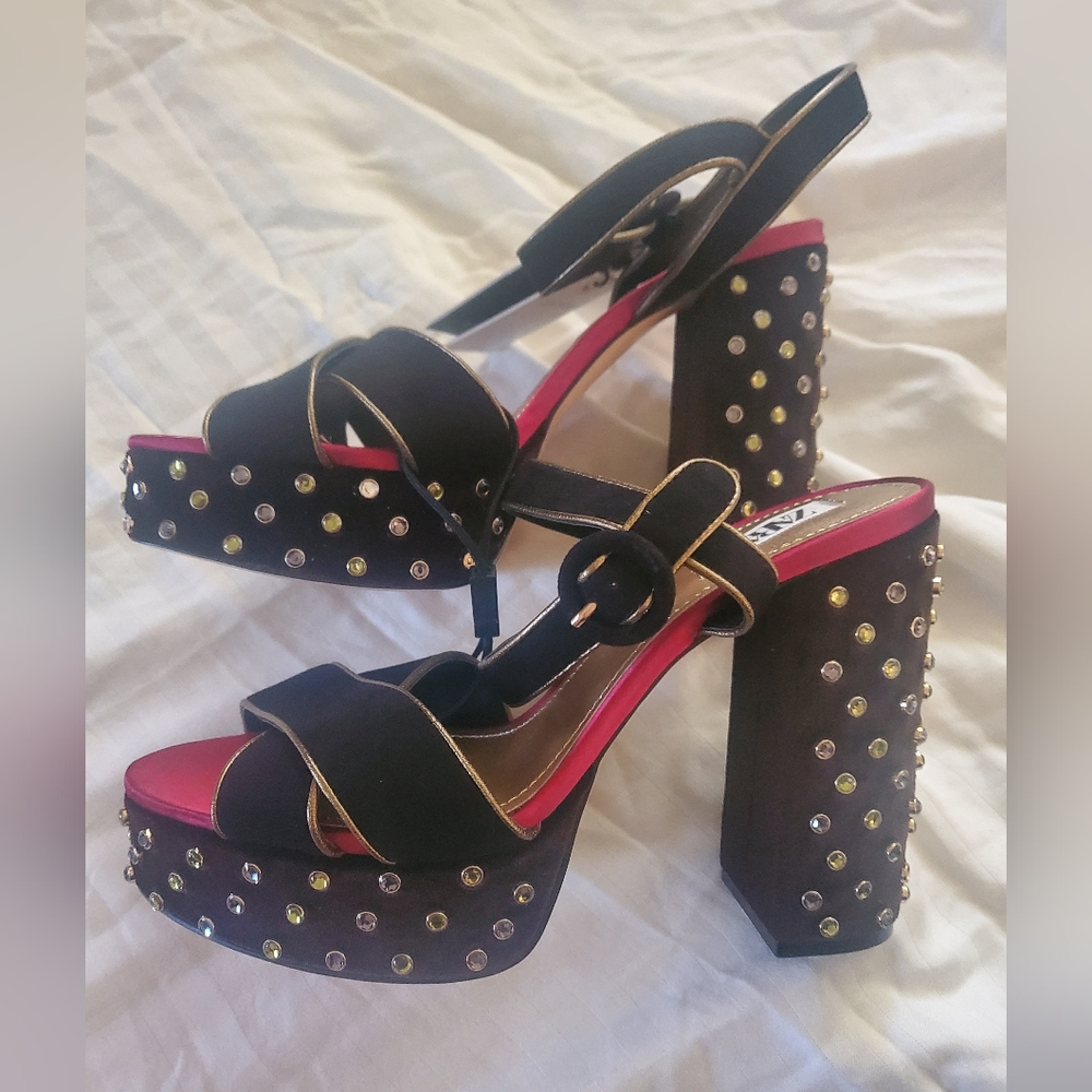 Zara Studio Embellished Platform Heels